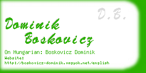 dominik boskovicz business card